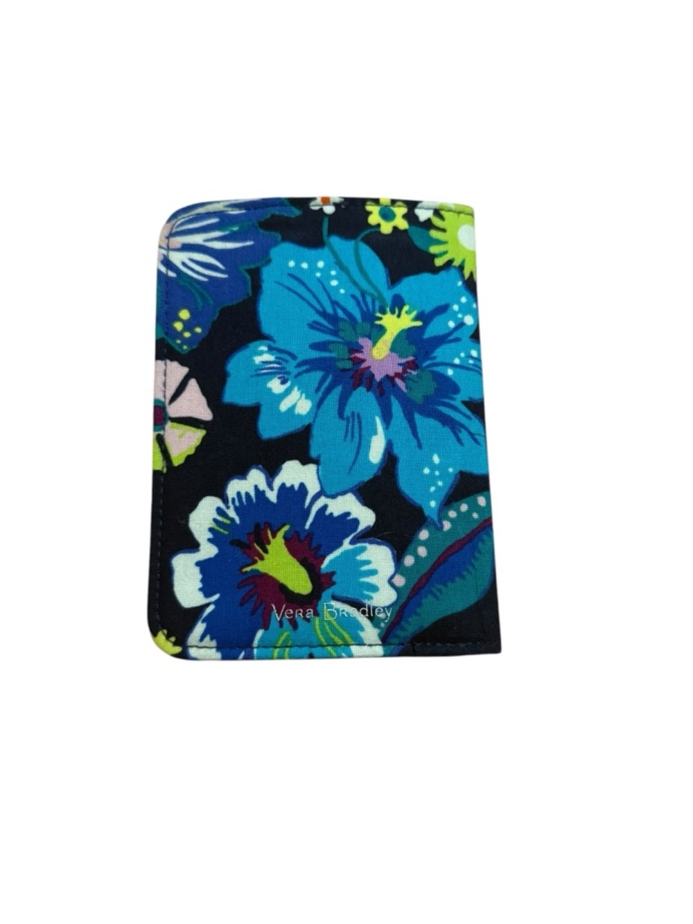 Vera Bradley Floral 'Bon Voyage' Passport Holder - Navy Blue - Picture 2 of 4